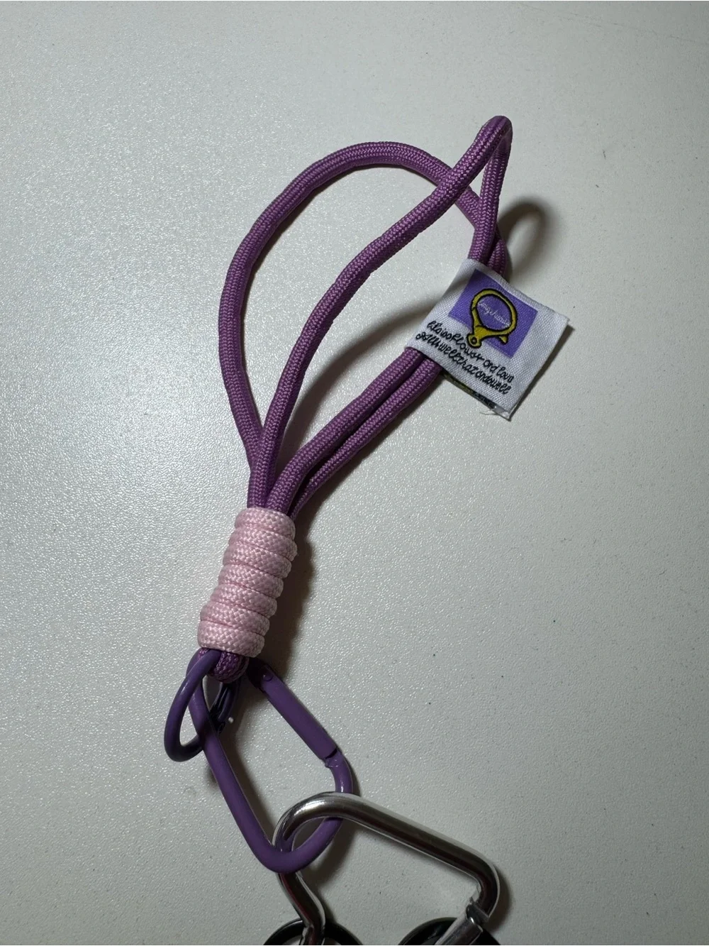 Purple Fitness Charm Keychain Lanyard